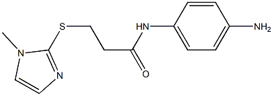 N-(4-aminophenyl)-3-[(1-methyl-1H-imidazol-2-yl)sulfanyl]propanamide Structure