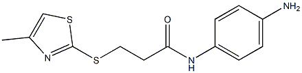 N-(4-aminophenyl)-3-[(4-methyl-1,3-thiazol-2-yl)sulfanyl]propanamide,,结构式