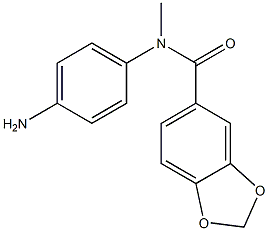 N-(4-aminophenyl)-N-methyl-2H-1,3-benzodioxole-5-carboxamide 化学構造式