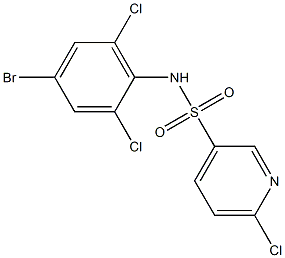 N-(4-bromo-2,6-dichlorophenyl)-6-chloropyridine-3-sulfonamide Structure