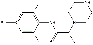 N-(4-bromo-2,6-dimethylphenyl)-2-(piperazin-1-yl)propanamide Struktur