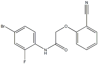 N-(4-bromo-2-fluorophenyl)-2-(2-cyanophenoxy)acetamide,,结构式