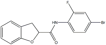 N-(4-bromo-2-fluorophenyl)-2,3-dihydro-1-benzofuran-2-carboxamide Struktur