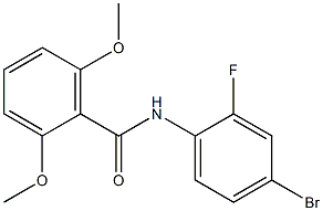 N-(4-bromo-2-fluorophenyl)-2,6-dimethoxybenzamide 化学構造式