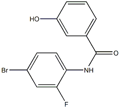 N-(4-bromo-2-fluorophenyl)-3-hydroxybenzamide Struktur