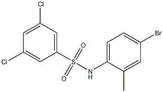 N-(4-bromo-2-methylphenyl)-3,5-dichlorobenzene-1-sulfonamide,,结构式