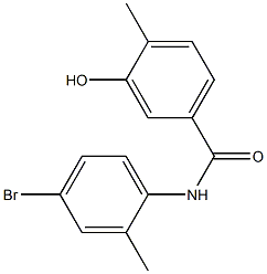 N-(4-bromo-2-methylphenyl)-3-hydroxy-4-methylbenzamide,,结构式