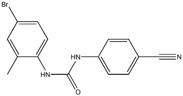 N-(4-bromo-2-methylphenyl)-N'-(4-cyanophenyl)urea 结构式