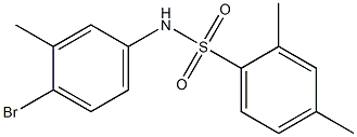 N-(4-bromo-3-methylphenyl)-2,4-dimethylbenzene-1-sulfonamide,,结构式