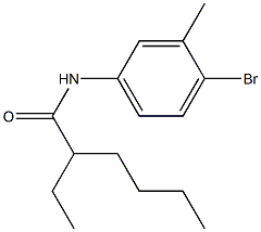 N-(4-bromo-3-methylphenyl)-2-ethylhexanamide,,结构式