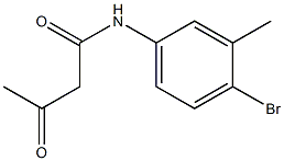 N-(4-bromo-3-methylphenyl)-3-oxobutanamide,,结构式