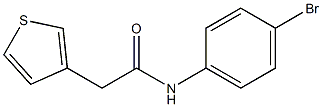 N-(4-bromophenyl)-2-(thiophen-3-yl)acetamide Struktur