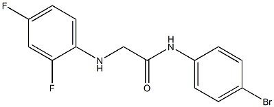 N-(4-bromophenyl)-2-[(2,4-difluorophenyl)amino]acetamide Struktur