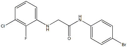 N-(4-bromophenyl)-2-[(3-chloro-2-fluorophenyl)amino]acetamide Structure