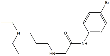 N-(4-bromophenyl)-2-{[3-(diethylamino)propyl]amino}acetamide,,结构式