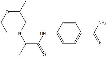 N-(4-carbamothioylphenyl)-2-(2-methylmorpholin-4-yl)propanamide Struktur