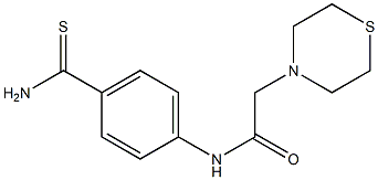 N-(4-carbamothioylphenyl)-2-(thiomorpholin-4-yl)acetamide,,结构式