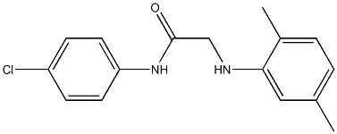 N-(4-chlorophenyl)-2-[(2,5-dimethylphenyl)amino]acetamide,,结构式