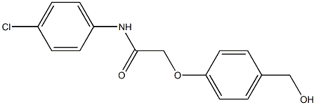 N-(4-chlorophenyl)-2-[4-(hydroxymethyl)phenoxy]acetamide,,结构式