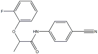 N-(4-cyanophenyl)-2-(2-fluorophenoxy)propanamide,,结构式