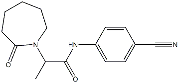 N-(4-cyanophenyl)-2-(2-oxoazepan-1-yl)propanamide Struktur