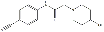 N-(4-cyanophenyl)-2-(4-hydroxypiperidin-1-yl)acetamide Structure