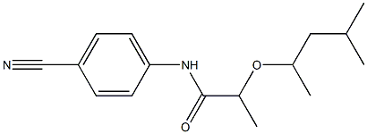 N-(4-cyanophenyl)-2-[(4-methylpentan-2-yl)oxy]propanamide 化学構造式