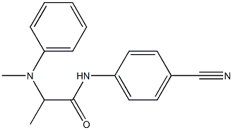 N-(4-cyanophenyl)-2-[methyl(phenyl)amino]propanamide Structure