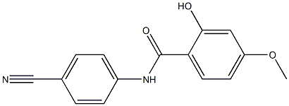 N-(4-cyanophenyl)-2-hydroxy-4-methoxybenzamide Struktur