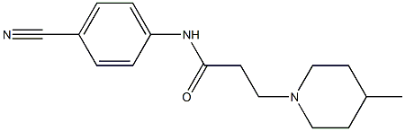 N-(4-cyanophenyl)-3-(4-methylpiperidin-1-yl)propanamide 化学構造式