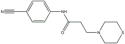 N-(4-cyanophenyl)-3-(thiomorpholin-4-yl)propanamide Structure