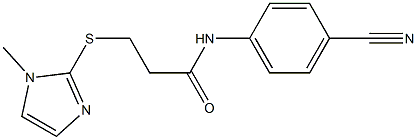 N-(4-cyanophenyl)-3-[(1-methyl-1H-imidazol-2-yl)sulfanyl]propanamide Struktur