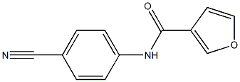N-(4-cyanophenyl)-3-furamide,,结构式