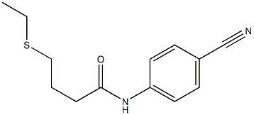 N-(4-cyanophenyl)-4-(ethylsulfanyl)butanamide Structure
