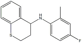 N-(4-fluoro-2-methylphenyl)-3,4-dihydro-2H-1-benzothiopyran-4-amine 化学構造式