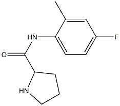 N-(4-fluoro-2-methylphenyl)pyrrolidine-2-carboxamide 结构式