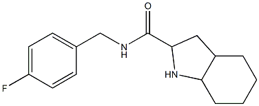 N-(4-fluorobenzyl)octahydro-1H-indole-2-carboxamide 结构式