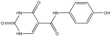 N-(4-hydroxyphenyl)-2,4-dioxo-1,2,3,4-tetrahydropyrimidine-5-carboxamide 化学構造式