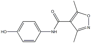 N-(4-hydroxyphenyl)-3,5-dimethyl-1,2-oxazole-4-carboxamide Struktur
