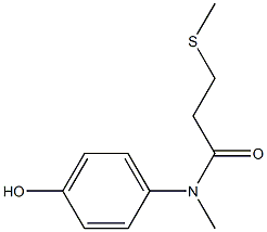 N-(4-hydroxyphenyl)-N-methyl-3-(methylsulfanyl)propanamide 结构式