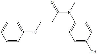 N-(4-hydroxyphenyl)-N-methyl-3-phenoxypropanamide Struktur