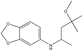 N-(4-methoxy-4-methylpentan-2-yl)-2H-1,3-benzodioxol-5-amine,,结构式