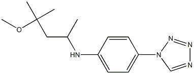 N-(4-methoxy-4-methylpentan-2-yl)-4-(1H-1,2,3,4-tetrazol-1-yl)aniline,,结构式