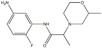 N-(5-amino-2-fluorophenyl)-2-(2-methylmorpholin-4-yl)propanamide 化学構造式