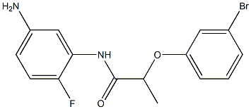 N-(5-amino-2-fluorophenyl)-2-(3-bromophenoxy)propanamide,,结构式