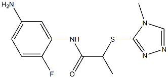 N-(5-amino-2-fluorophenyl)-2-[(4-methyl-4H-1,2,4-triazol-3-yl)sulfanyl]propanamide Structure