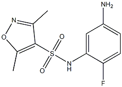 N-(5-amino-2-fluorophenyl)-3,5-dimethyl-1,2-oxazole-4-sulfonamide Struktur