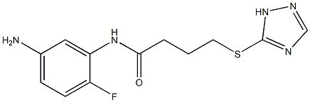 N-(5-amino-2-fluorophenyl)-4-(1H-1,2,4-triazol-5-ylsulfanyl)butanamide Structure