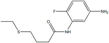 N-(5-amino-2-fluorophenyl)-4-(ethylsulfanyl)butanamide 结构式