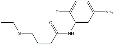 N-(5-amino-2-fluorophenyl)-4-(ethylsulfanyl)butanamide,,结构式